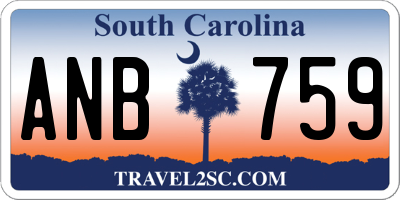SC license plate ANB759