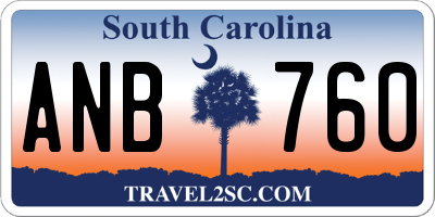 SC license plate ANB760