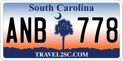 SC license plate ANB778