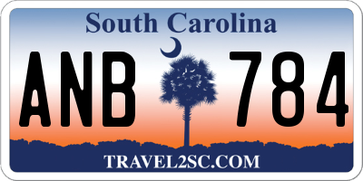 SC license plate ANB784