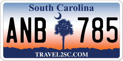 SC license plate ANB785