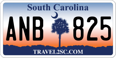 SC license plate ANB825