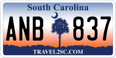 SC license plate ANB837