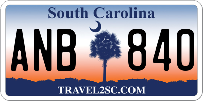 SC license plate ANB840