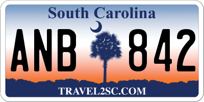 SC license plate ANB842