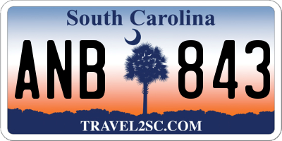SC license plate ANB843