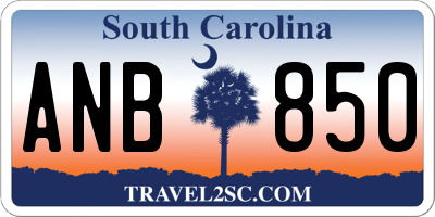 SC license plate ANB850