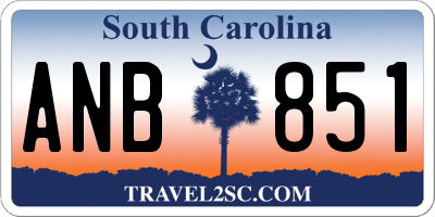 SC license plate ANB851