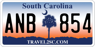 SC license plate ANB854