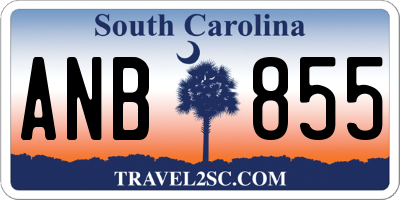 SC license plate ANB855