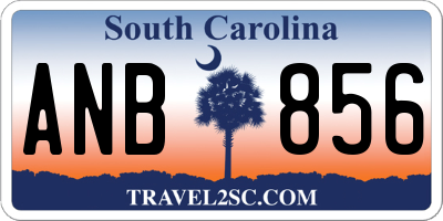 SC license plate ANB856