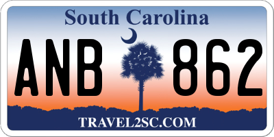 SC license plate ANB862