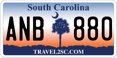 SC license plate ANB880