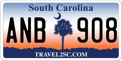 SC license plate ANB908
