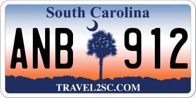 SC license plate ANB912