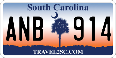 SC license plate ANB914