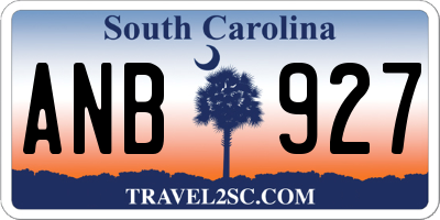 SC license plate ANB927