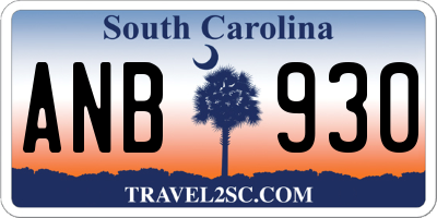 SC license plate ANB930