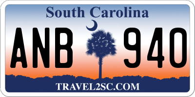 SC license plate ANB940