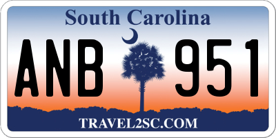 SC license plate ANB951