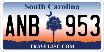 SC license plate ANB953