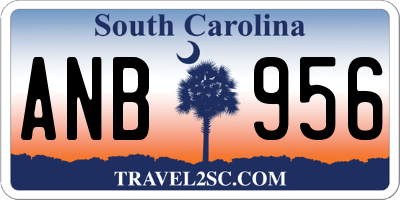 SC license plate ANB956