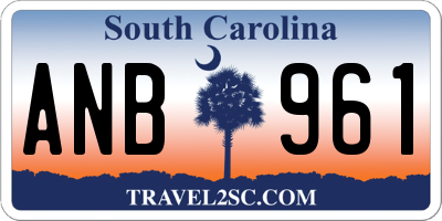 SC license plate ANB961