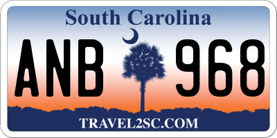SC license plate ANB968