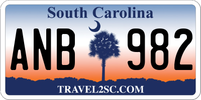 SC license plate ANB982