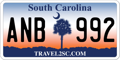SC license plate ANB992