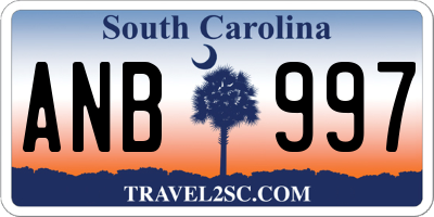SC license plate ANB997