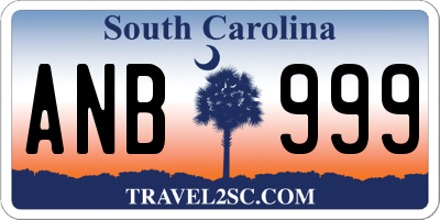 SC license plate ANB999