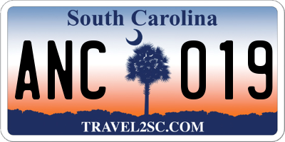SC license plate ANC019