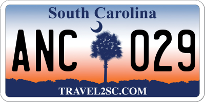 SC license plate ANC029