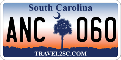 SC license plate ANC060