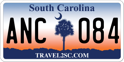 SC license plate ANC084