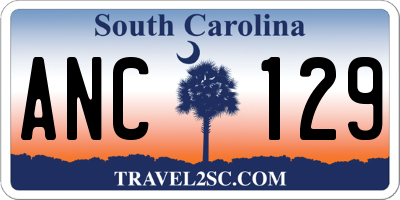 SC license plate ANC129