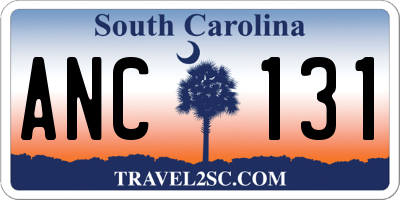 SC license plate ANC131