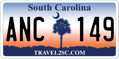 SC license plate ANC149