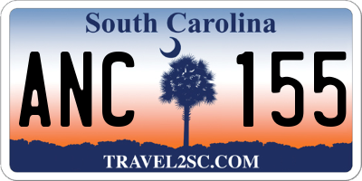 SC license plate ANC155