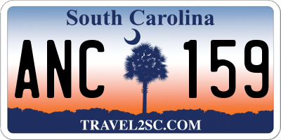 SC license plate ANC159