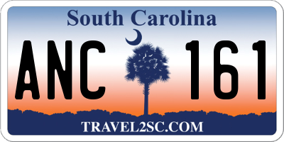 SC license plate ANC161