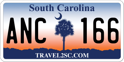 SC license plate ANC166