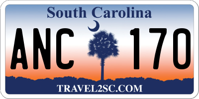SC license plate ANC170