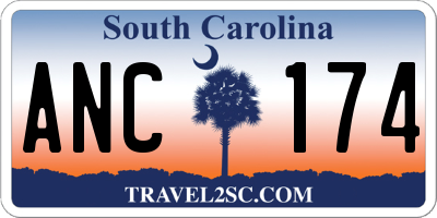 SC license plate ANC174