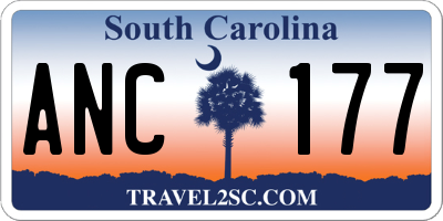 SC license plate ANC177