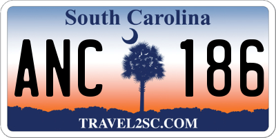SC license plate ANC186
