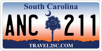 SC license plate ANC211
