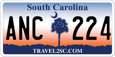 SC license plate ANC224