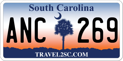 SC license plate ANC269